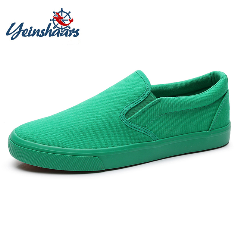 Men Shoes Yellow - FUQIAO New Canvas Driving Shoes Men