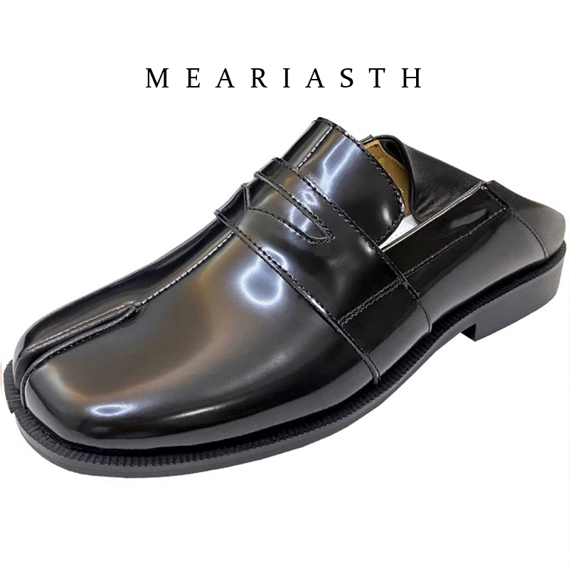 Men'S Shoes Wide Width - black Tabi Shoes Split Toe Patent