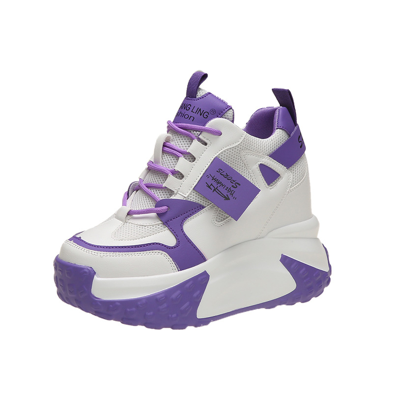 Mesh Trainer Breathable - 9.5CM Women High Platform Sneakers Autumn