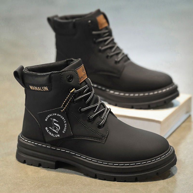 Classic Men High Top Boots Hig - Men Shoes Yellow ulasan dan harga