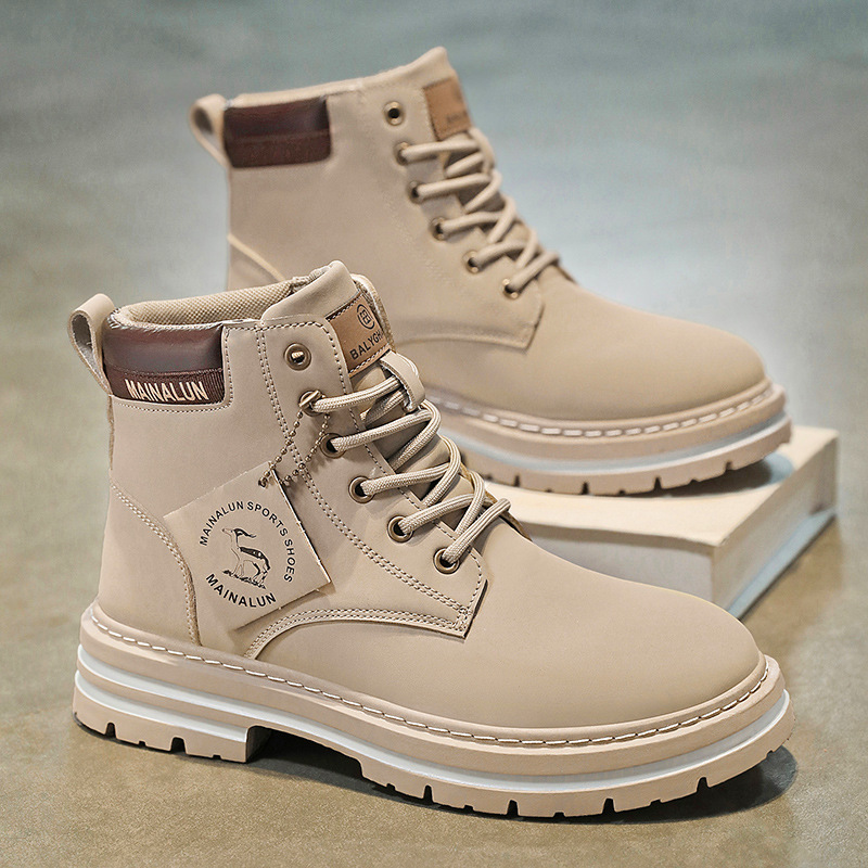 Classic Men High Top Boots Hig - Men Shoes Yellow ulasan dan harga