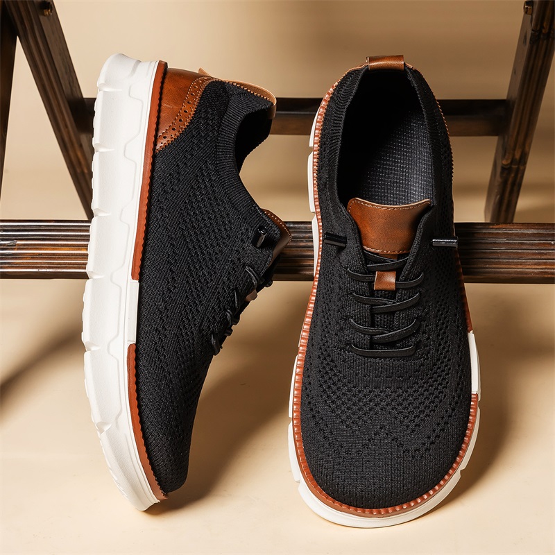 Men Wide Toe Knit Dress Shoes  - Men'S Shoes For Wide Feet ulasan dan harga