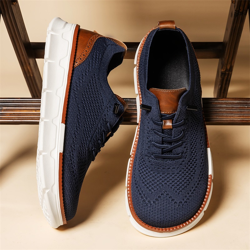 Men Wide Toe Knit Dress Shoes  - Men'S Shoes For Wide Feet ulasan dan harga