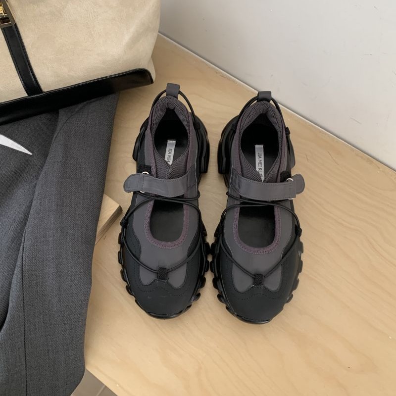 Sporty Chunky Platform Mary Ja - Men Shoes Velcro ulasan dan harga