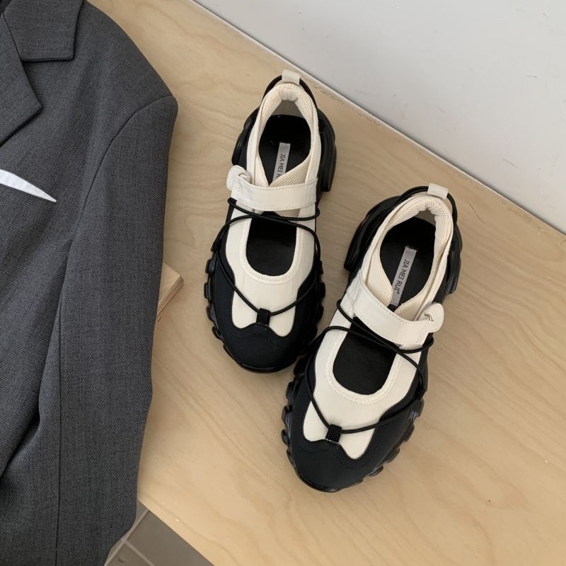 Sporty Chunky Platform Mary Ja - Men Shoes Velcro ulasan dan harga