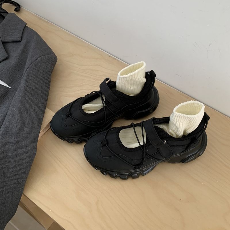 Sporty Chunky Platform Mary Ja - Men Shoes Velcro ulasan dan harga
