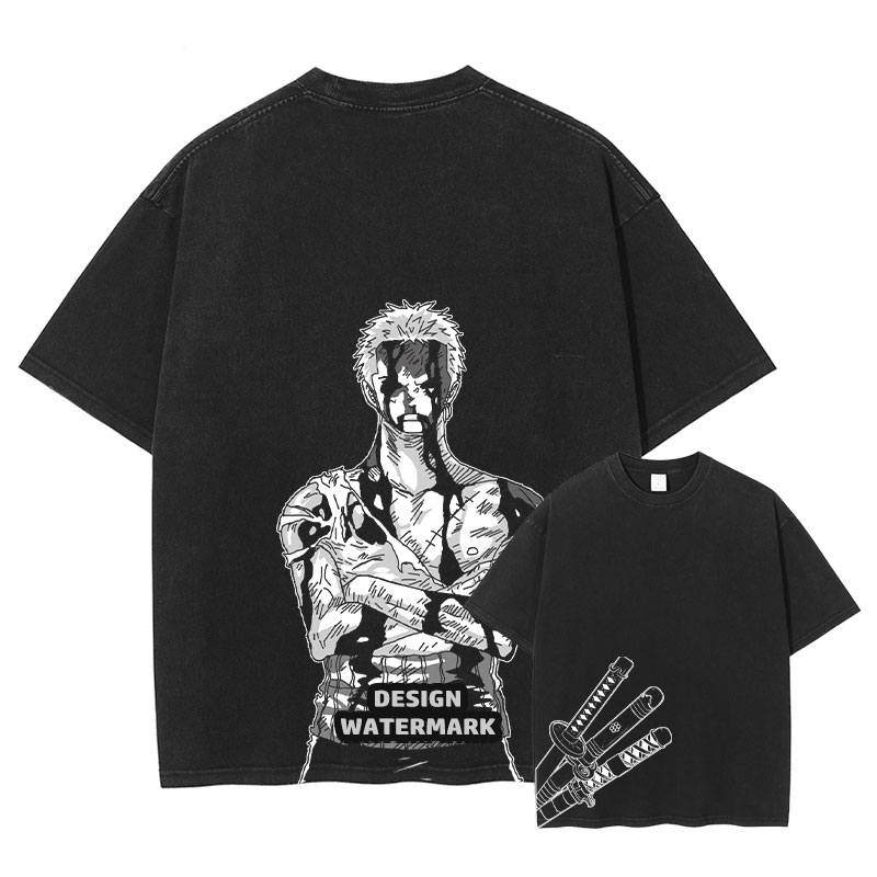 Roronoa Zoro T-shirts Anime O- - Men'S Shoes Xl ulasan dan harga