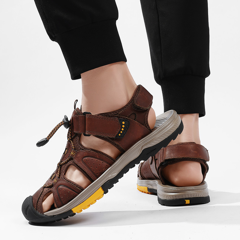 Large Size New Summer Men's To - Men Shoes Velcro ulasan dan harga