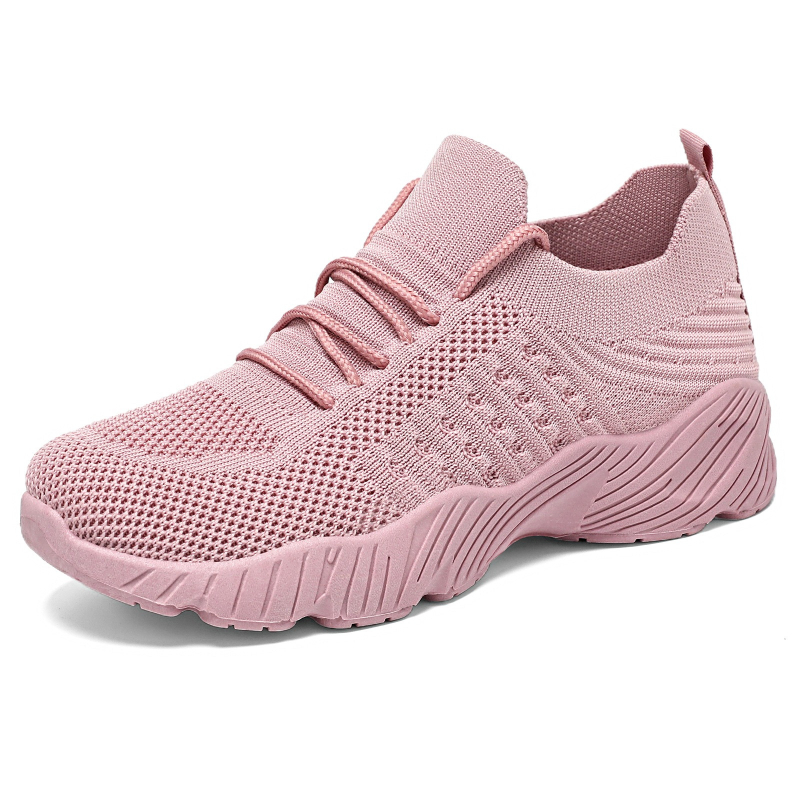 Women Solid Flying Weave Sneak - Mesh Trainer Breathable ulasan dan harga