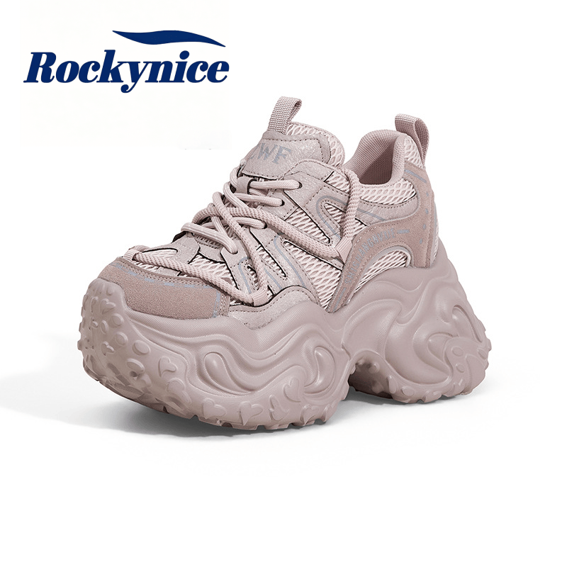 New High Platform Sneakers Wom - Mesh Trainer Breathable ulasan dan harga