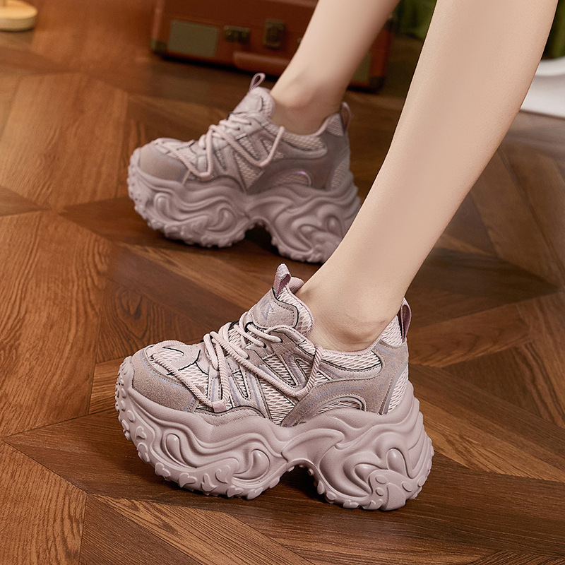 New High Platform Sneakers Wom - Mesh Trainer Breathable ulasan dan harga