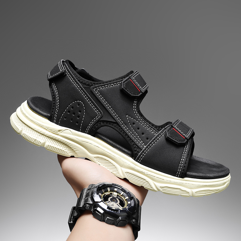Men's Outdoor Sandals with Adj - Men Shoes Velcro ulasan dan harga