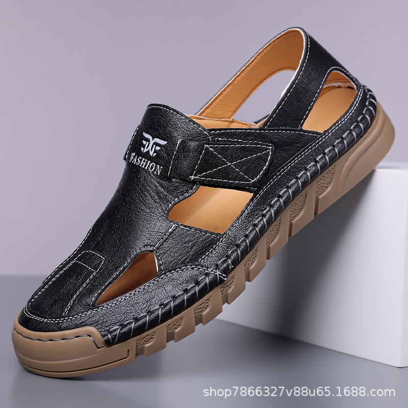Hole shoes men's summer new ha - Men Shoes Velcro ulasan dan harga