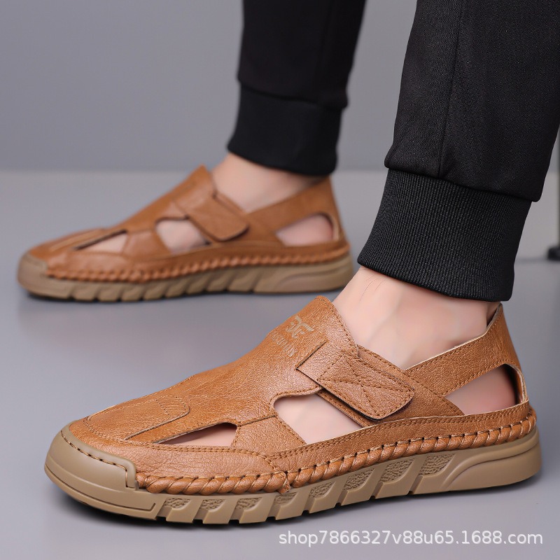Hole shoes men's summer new ha - Men Shoes Velcro ulasan dan harga