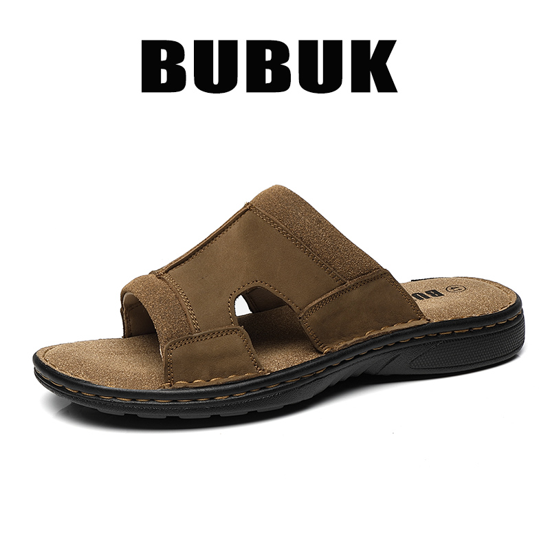 Bubuk Men's Outdoor Slip-On Le - Men Shoes Velcro ulasan dan harga