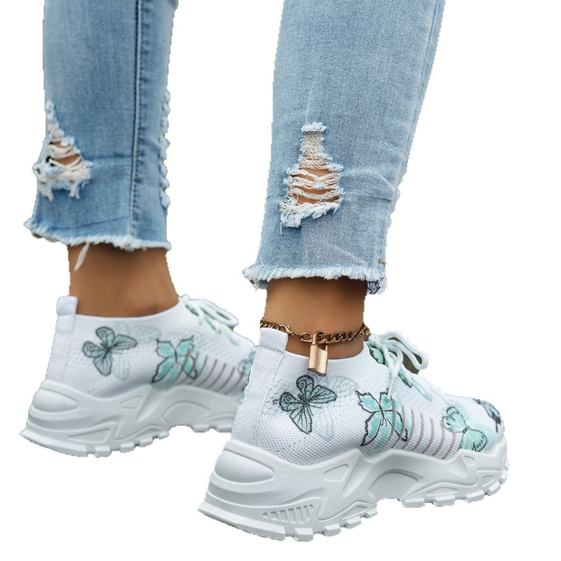 Women Butterfly Print Mesh Sne - Mesh Trainer Breathable ulasan dan harga