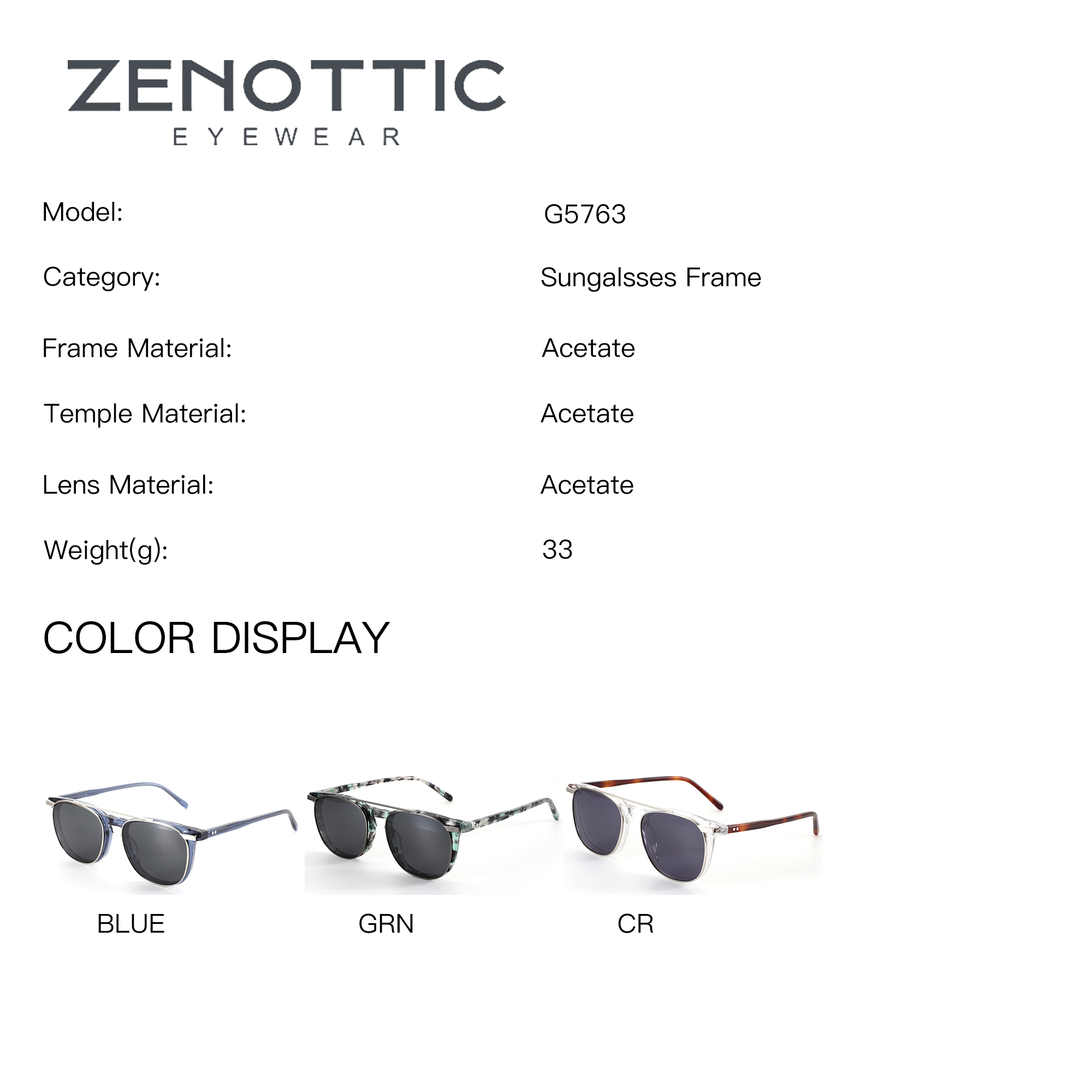 ZENOTTIC Acetate Square Magnet - Men Shoes Zegna ulasan dan harga
