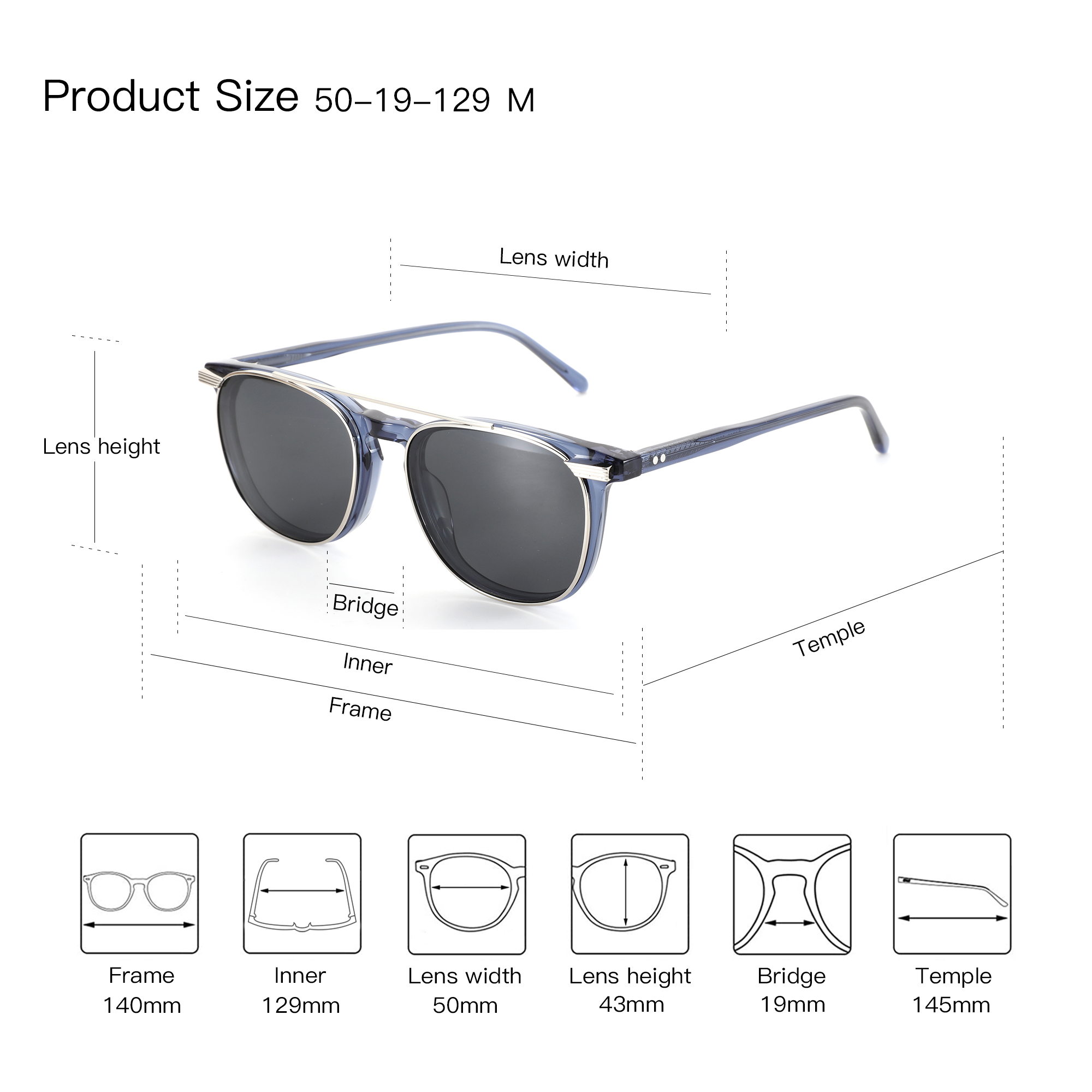 ZENOTTIC Acetate Square Magnet - Men Shoes Zegna ulasan dan harga