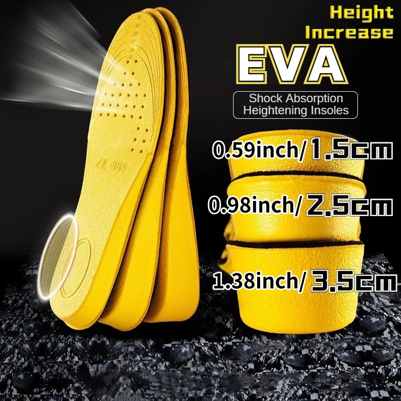 1 Pair 1.5-3.5cm Invisiable He - Men Shoes Yellow ulasan dan harga