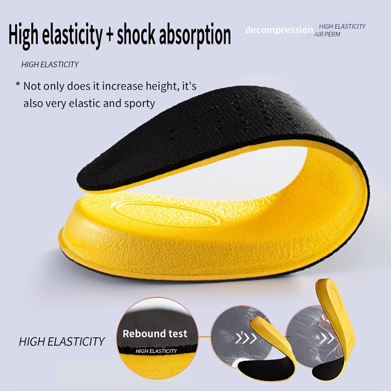 1 Pair 1.5-3.5cm Invisiable He - Men Shoes Yellow ulasan dan harga