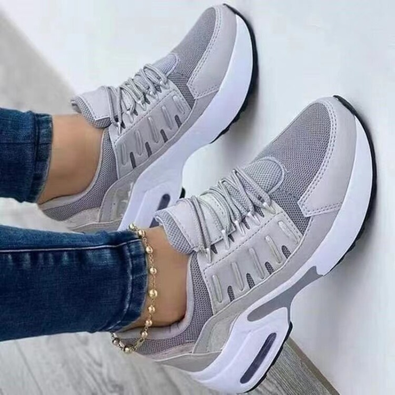Womens Fashion Sneaker Platfor - Mesh Trainer Breathable ulasan dan harga